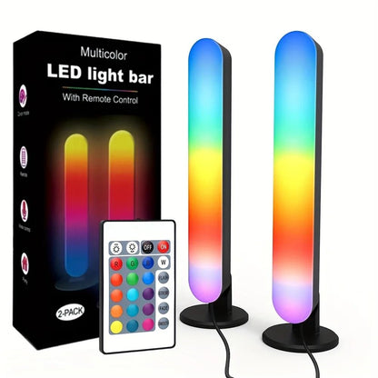 RGB Music Rhythm Light Bar with Sound Pickup – USB Rechargeable LED Desk Decoration
