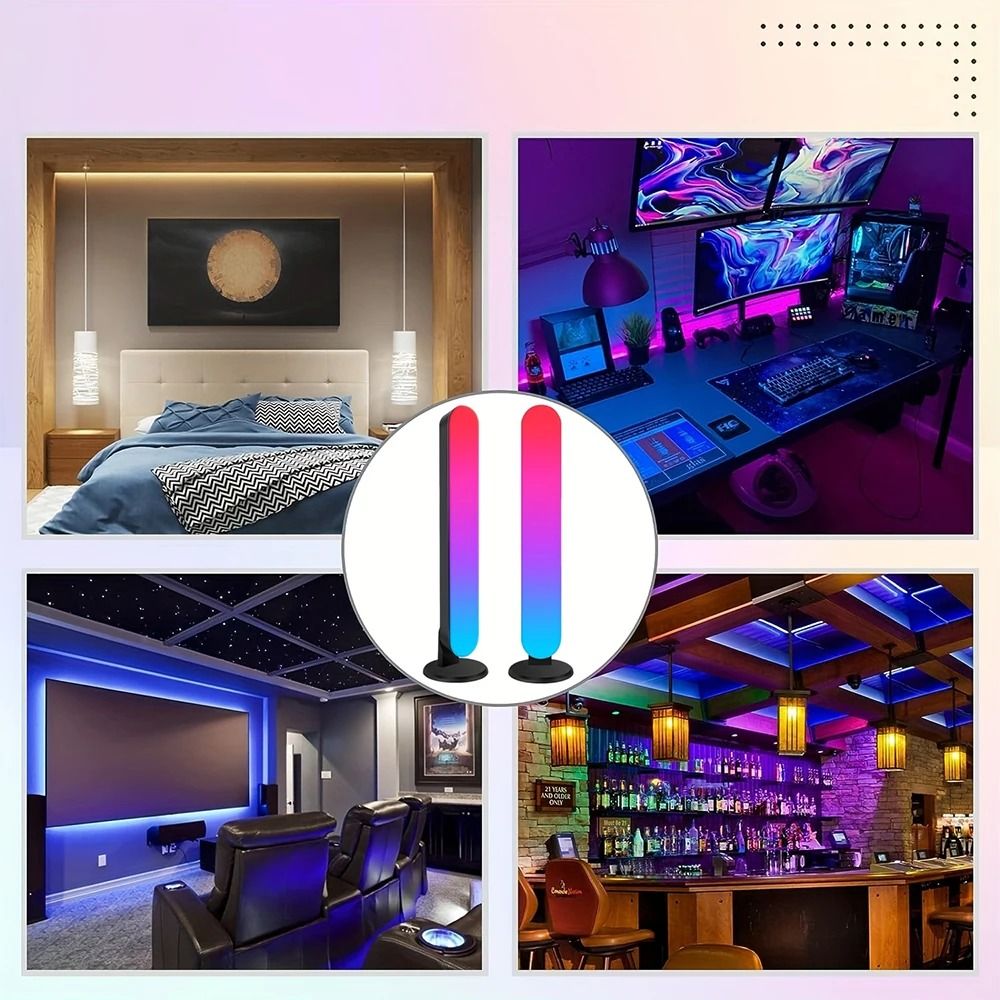 RGB Music Rhythm Light Bar With Sound Pickup  USB Rechargeable LED Desk Decoration 3