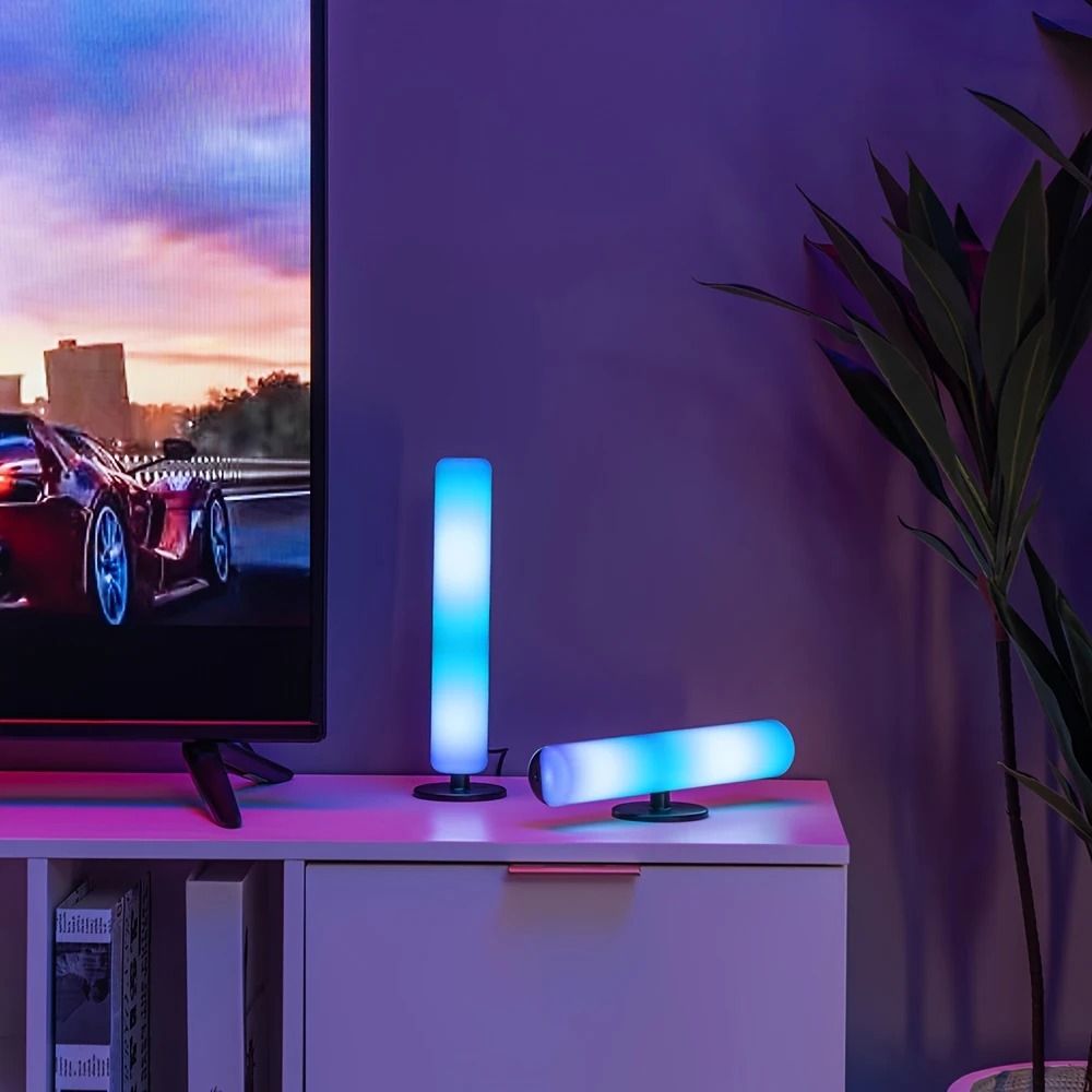 RGB Music Rhythm Light Bar With Sound Pickup  USB Rechargeable LED Desk Decoration 6