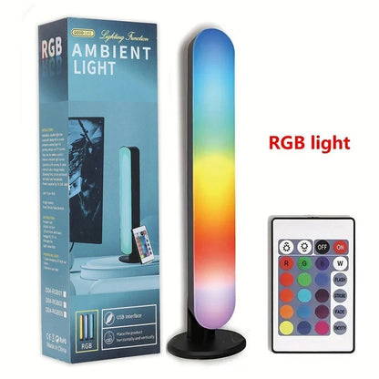 RGB Music Rhythm Light Bar With Sound Pickup  USB Rechargeable LED Desk Decoration 8