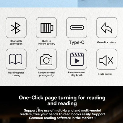 Bluetooth Page Turner Remote For Ebooks And Video Scrolling 5