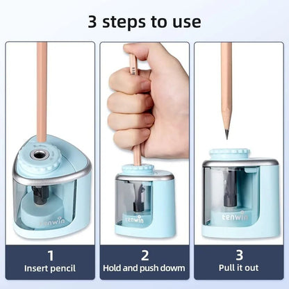Electric Pencil Sharpener With Safety Blade For Students And Artists 2