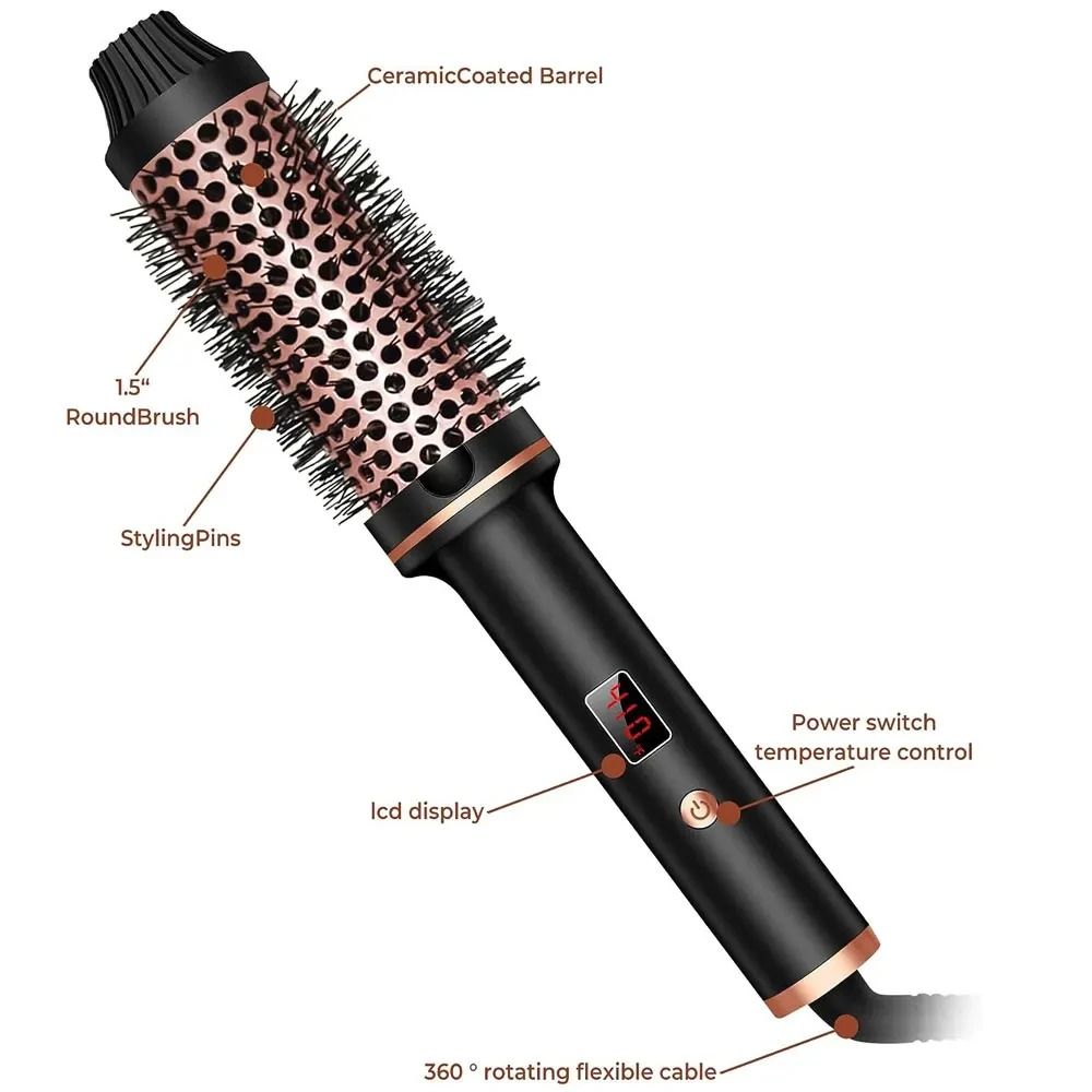 3 In 1 Hair Curler Straightener Styling Brush 1