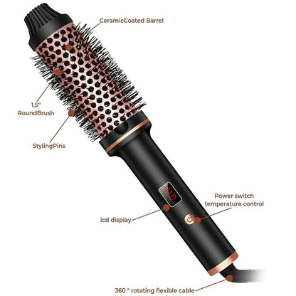 3 In 1 Hair Curler Straightener Styling Brush 1