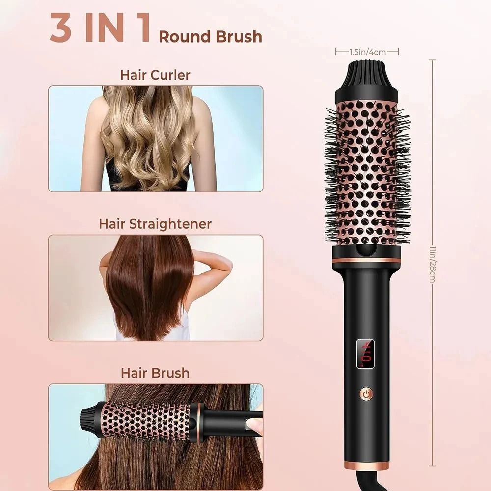 3 In 1 Hair Curler Straightener Styling Brush 4