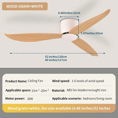 Modern LED Ceiling Fan With 6 Speed Settings And Light Strip 10