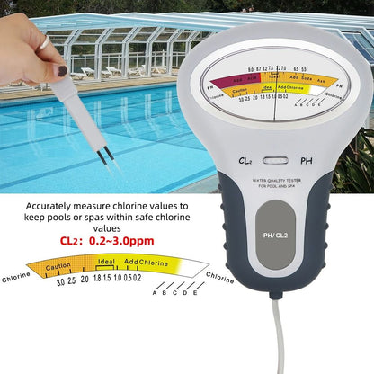 2 In 1 Digital Chlorine And PH Level Tester For Pool And Spa Water Quality 1