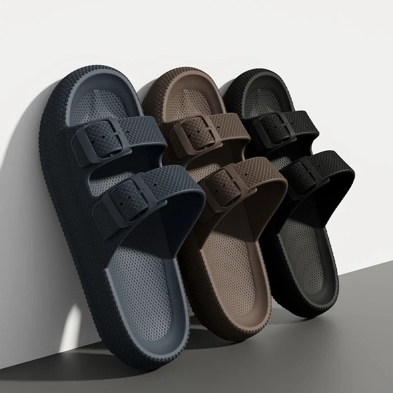 Mens Outdoor Thick Sole Non Slip Sandals for Shower and House Wear
