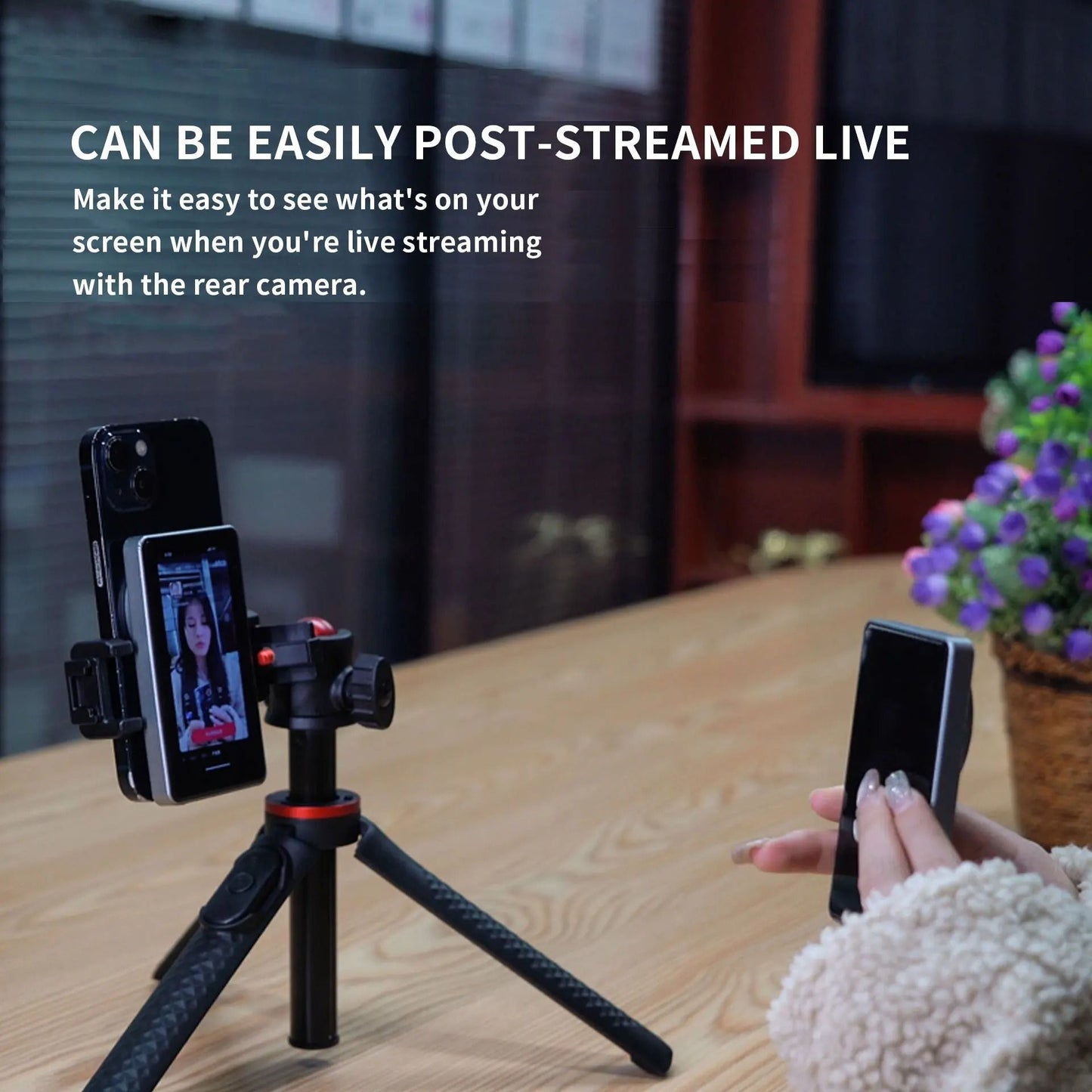 Magnetic Smartphone Rear Camera Monitor For Vlogging And SelfTimer Shots 2