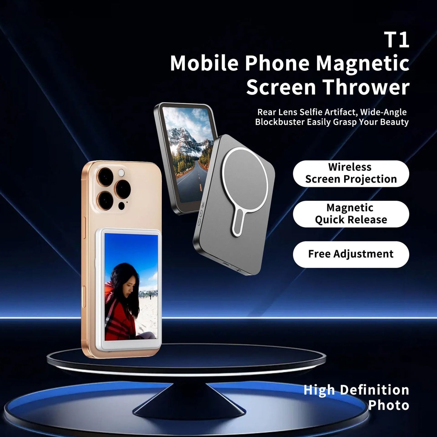 Magnetic Smartphone Rear Camera Monitor For Vlogging And SelfTimer Shots 4
