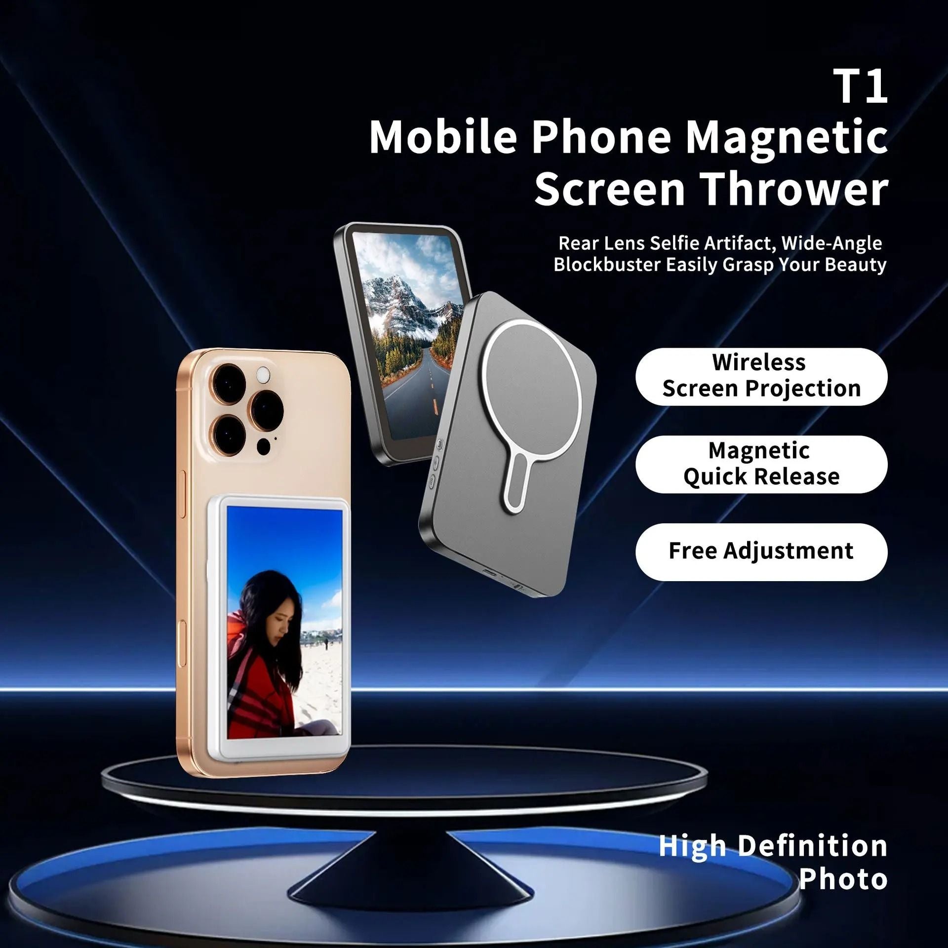 Magnetic Smartphone Rear Camera Monitor For Vlogging And SelfTimer Shots 4