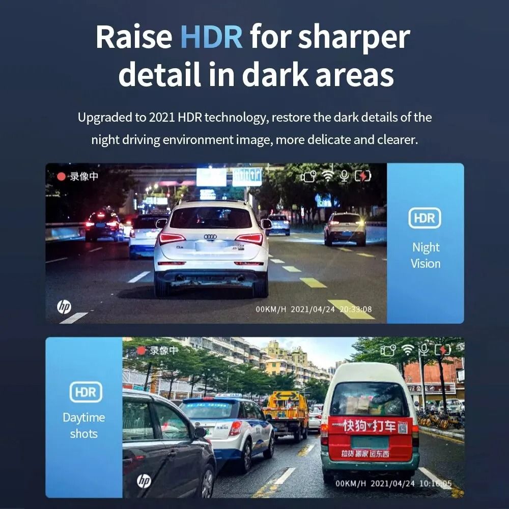 2K HD Night Vision Car Dash Cam With WiFi And Parking Monitor 1