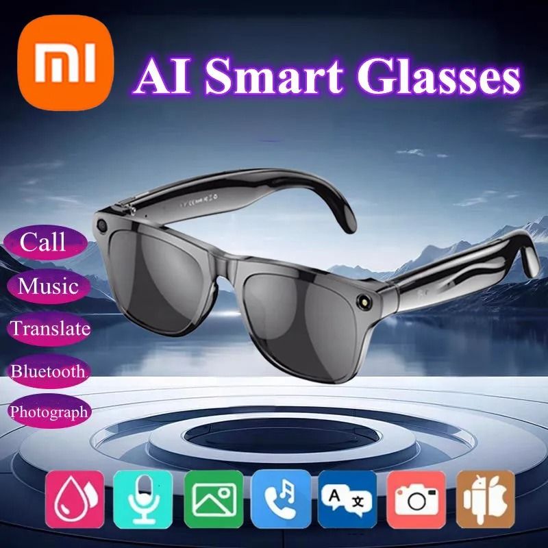 4K HD Smart AI Glasses with Voice Assistant Object Recognition Bluetooth Calls and GPT Powered Camera for Hands Free Use