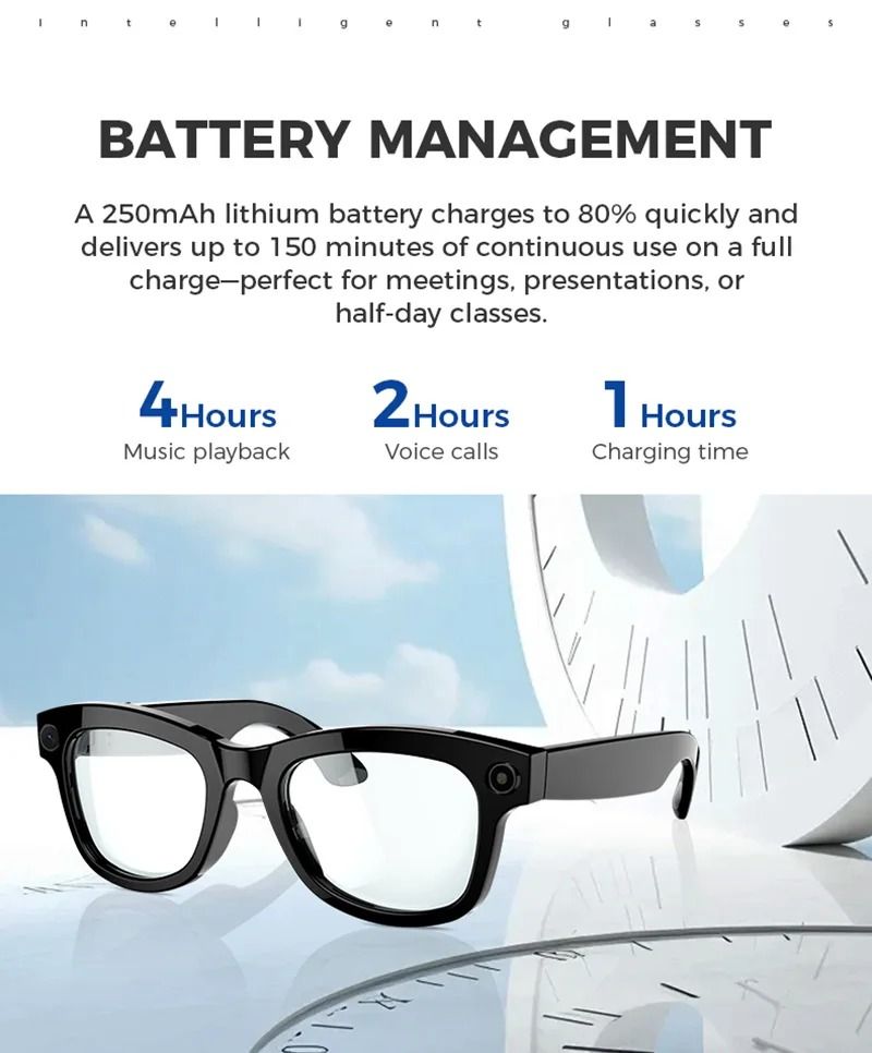 AI Smart Camera Sunglasses With Hidden 1080P HD Lens Polarized Lenses For Sports Security And Hands 5