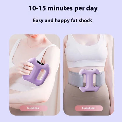 Electric Fascia Massage Ring With Adjustable Belt Deep Tissue Slimming Vibration Therapy For Full B 4