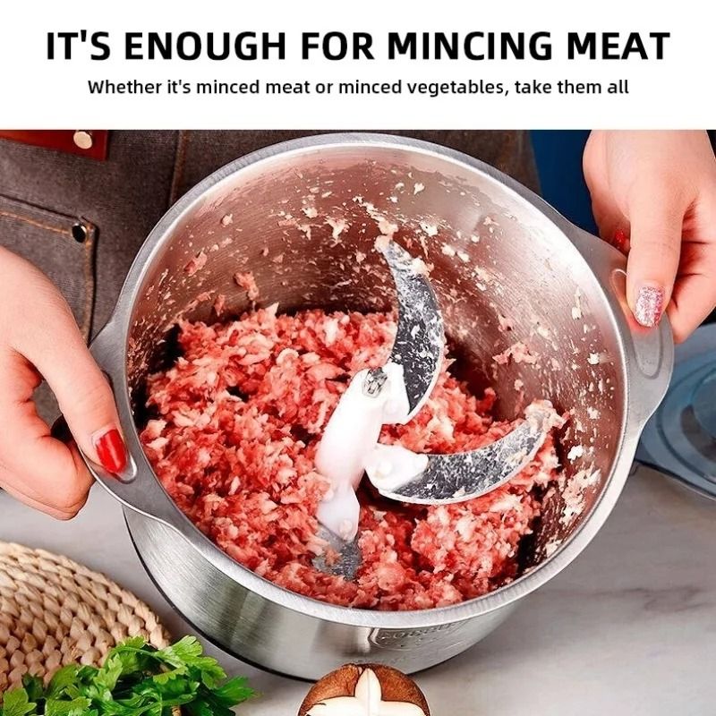 Electric Stainless Steel Meat Grinder And Food Processor For Chopping Meat Vegetables Garlic And Fr