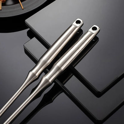 Stainless Steel Strainer Scoop With Long Handle Heat Resistant Oil Filter Colander For Kitchen Cook 4