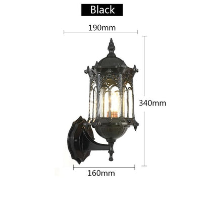 Retro Outdoor Waterproof Wall Lamp For Porch Garden Balcony Or Corridor With E27 Bulb Socket And An 7