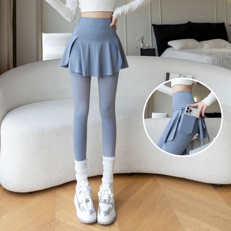 High Waist Seamless Womens Fitness Leggings With Pocket And Fake Two Piece Hip Lifting Design For Y 8