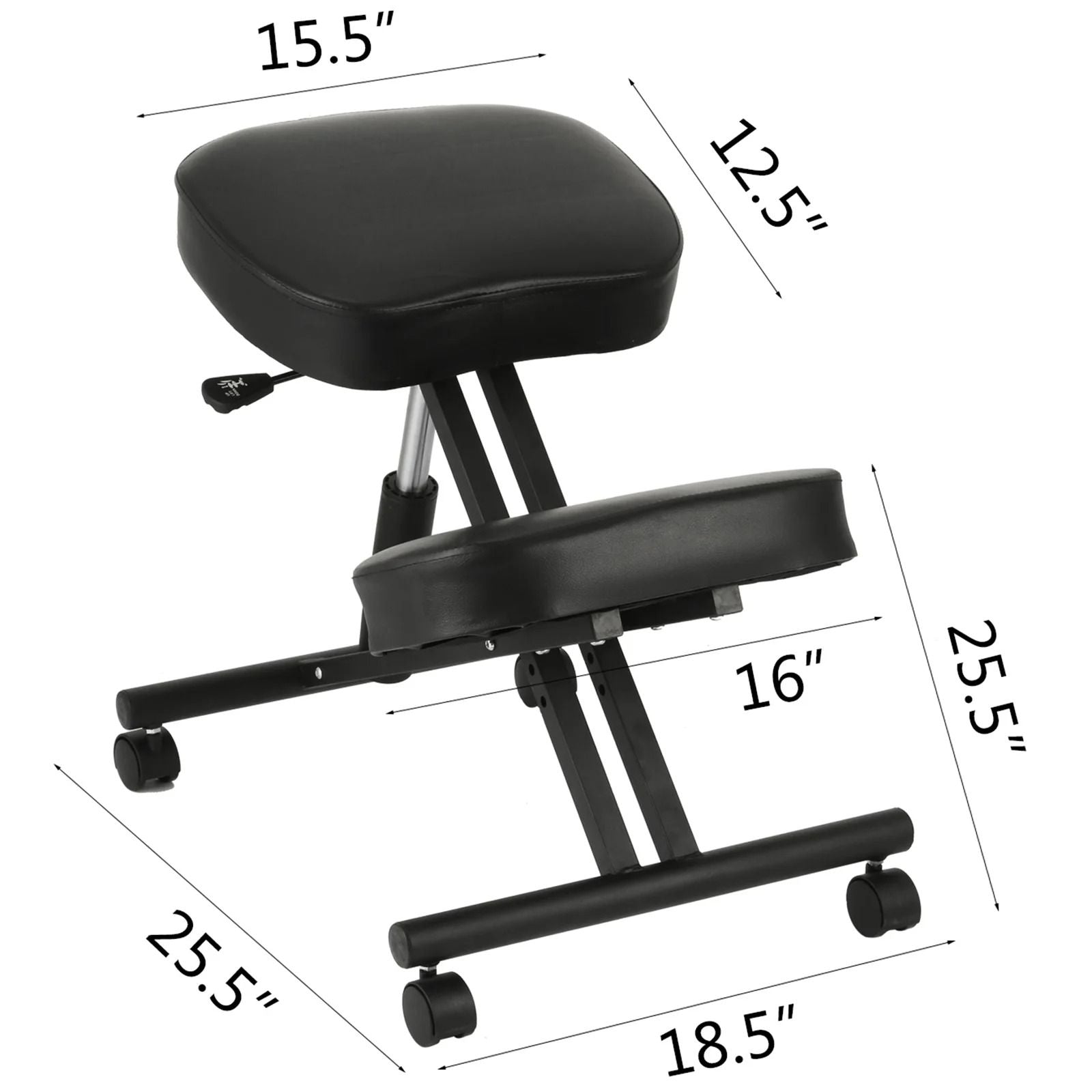 Ergonomic Kneeling Rocking Chair With Thick Cushion And Wood Frame For Home Office Posture Support  7