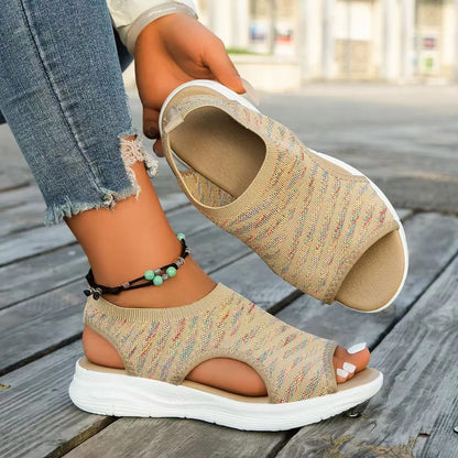 Plus Size Mesh Platform Sandals For Women Lightweight Open Toe Wedge Summer Shoes For Casual Walkin 1