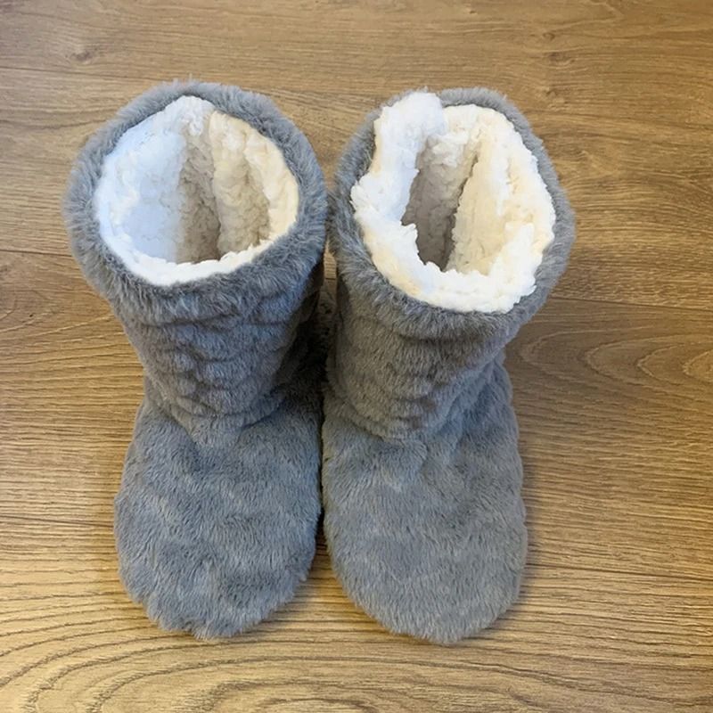 Winter Velvet Slipper Socks For Women With Anti Slip Sole Thick Lining High Tube Design For Indoor  4