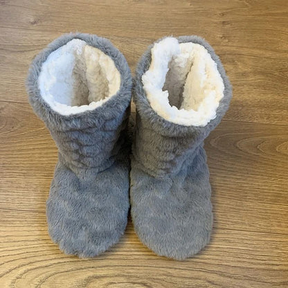 Winter Velvet Slipper Socks For Women With Anti Slip Sole Thick Lining High Tube Design For Indoor  4