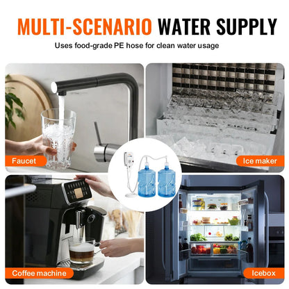 SucceBuy Electric Double Water Dispenser Pump System For 5 Gallon Bottles With Dual Pipe For Home O 5