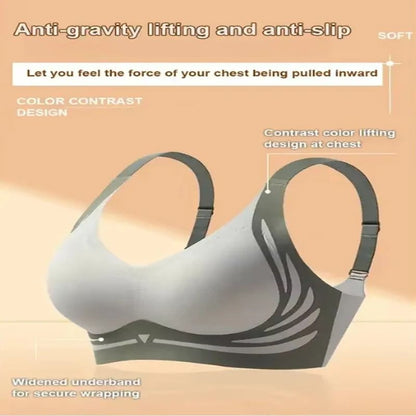 Seamless Wireless Push Up Bra With Adjustable Straps Full Coverage Anti Sagging Supportive Underwea 4