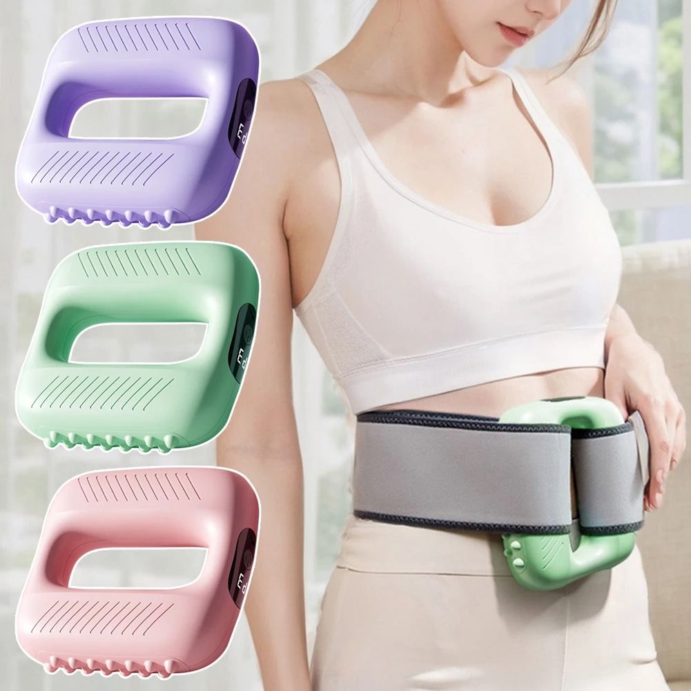Cordless Fascia Ring Massager with Adjustable Vibration and Belt for Deep Tissue Recovery and Body Sculpting at Home