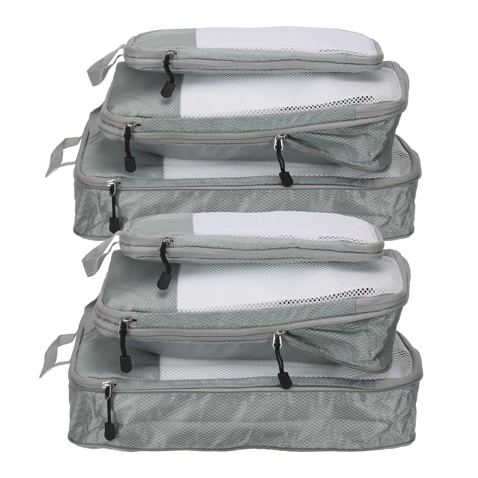 6 Piece Travel Compression Packing Cube Set With Mesh Storage And Shoe Bag For Lightweight Luggage  15