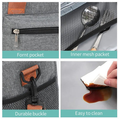 Double Layer Cooler Lunch Bag With Shoulder Strap For Men And Women Large Capacity Tote For Work Tr 5