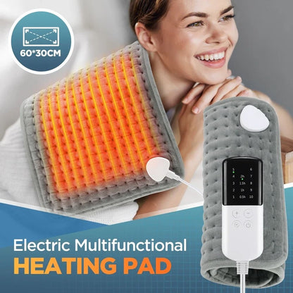 Electric Heating Pad With 9 Heat Settings And Timer 30x60cm Soft Heated Blanket Mat For Back Pain A 1