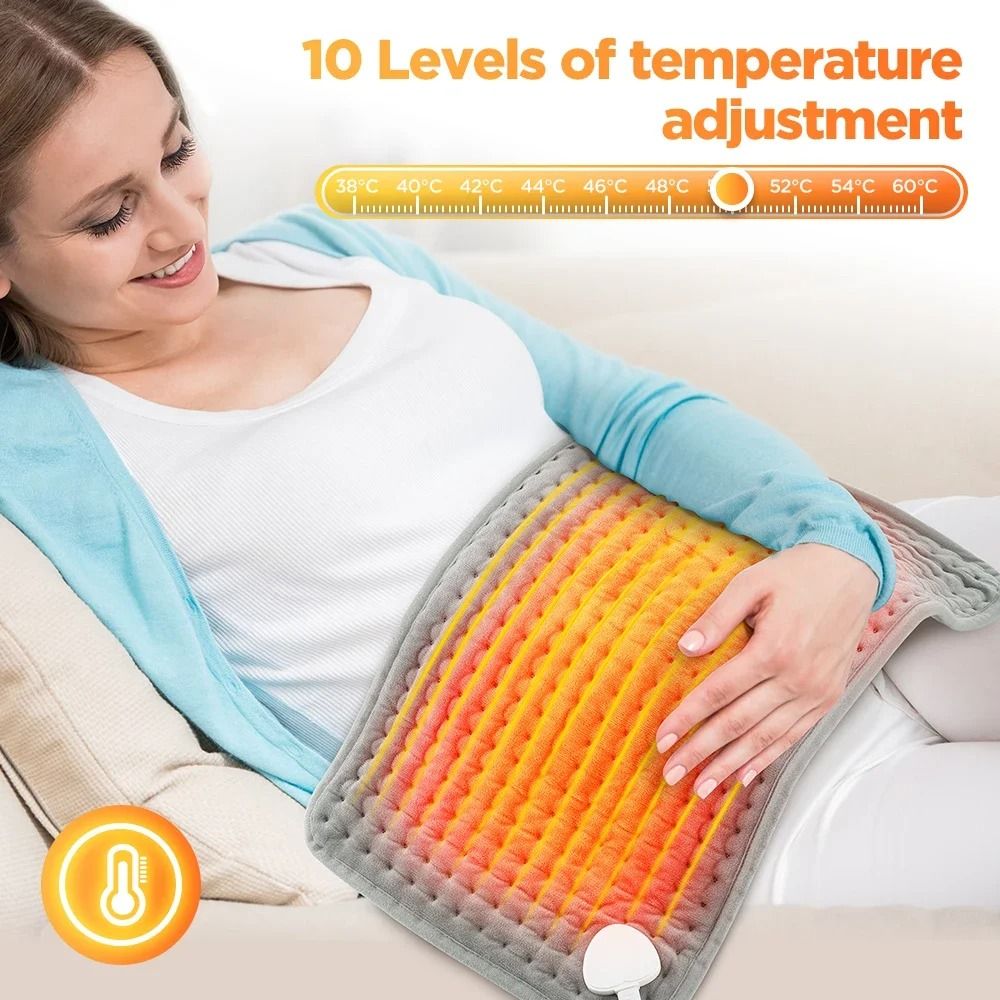 Electric Heating Pad With 9 Heat Settings And Timer 30x60cm Soft Heated Blanket Mat For Back Pain A 2