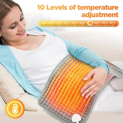 Electric Heating Pad With 9 Heat Settings And Timer 30x60cm Soft Heated Blanket Mat For Back Pain A 2