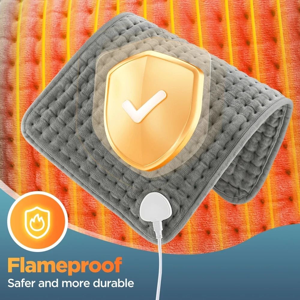Electric Heating Pad With 9 Heat Settings And Timer 30x60cm Soft Heated Blanket Mat For Back Pain A 4