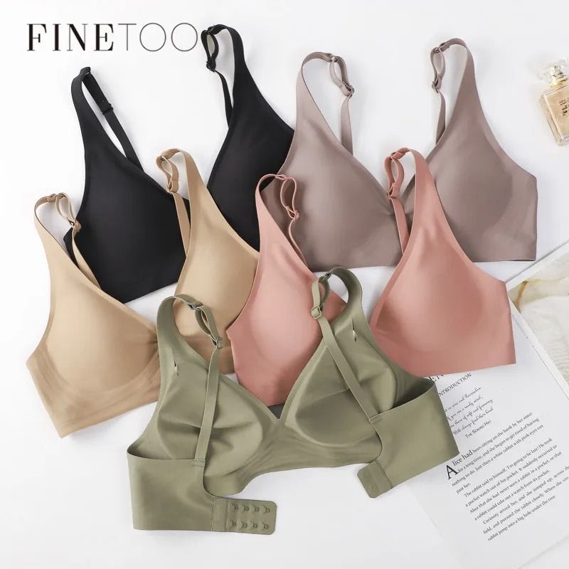 Soft Wireless Deep V Bralette with Seamless Padded Comfort