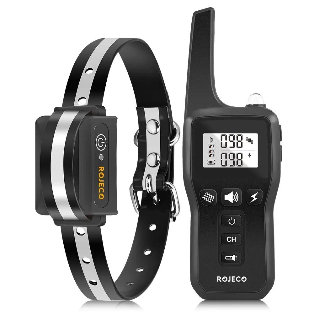 Rechargeable Remote Dog Training Collar With 1000m Range And Bark Control 8