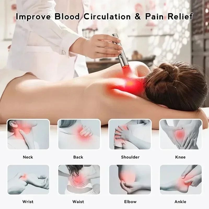 Portable Red Light Therapy Wand With 5 Wavelengths For Skin And Body Relief 3