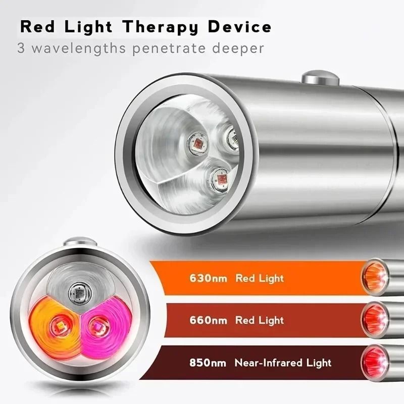 Portable Red Light Therapy Wand With 5 Wavelengths For Skin And Body Relief 4