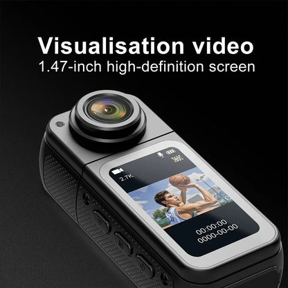 Mini 27K Action Camera With Magnetic Mount And Screen For Vlogging And POV Recording 4