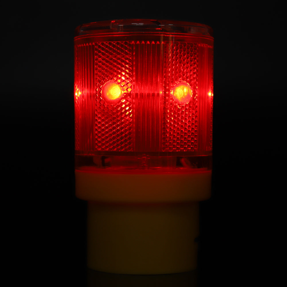 Flashing LED Warning Light Solar Power Alarm, Emergency Strobe Lamp LED Security Beacon for Outdoors
