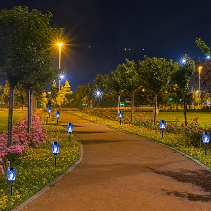 Halloween Solar Torch Light Flickering Flame Lamp, Waterproof Garden Decoration for Outdoor Yard, Path, Lawn