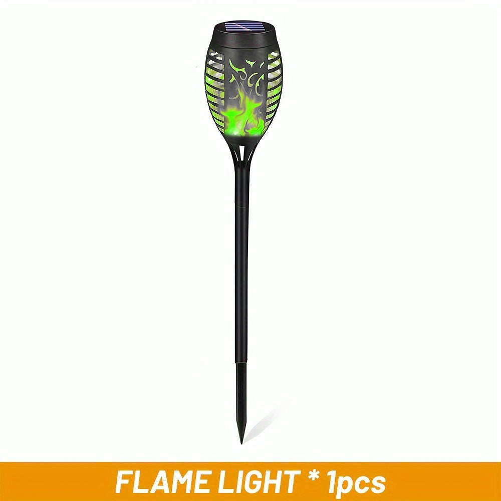 Halloween Solar Torch Light Flickering Flame Lamp, Waterproof Garden Decoration for Outdoor Yard, Path, Lawn