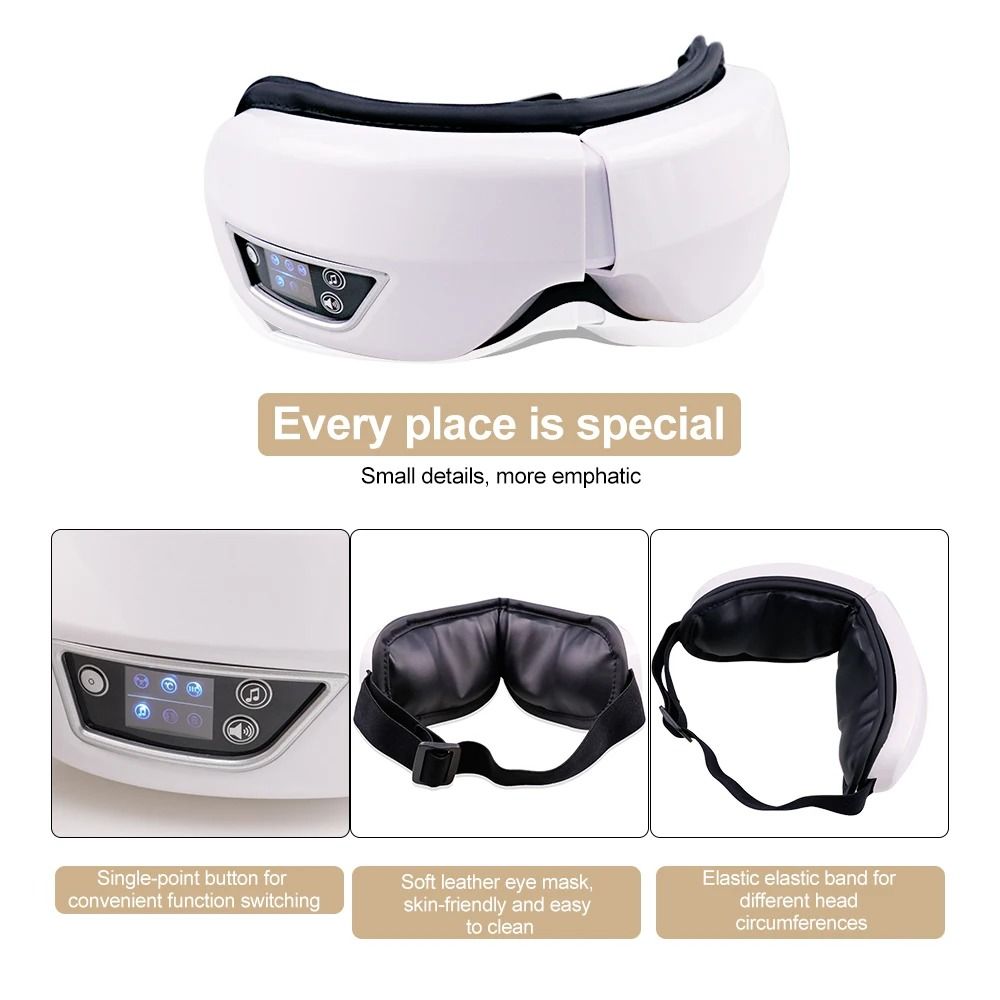 Smart Airbag Vibration Eye Massager With Heat And Music For Dark Circles And Fatigue Relief 3