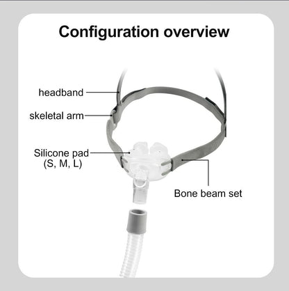 Universal Fit CPAP Nasal Pillows Mask With Small Medium Large Cushions In One Set 3