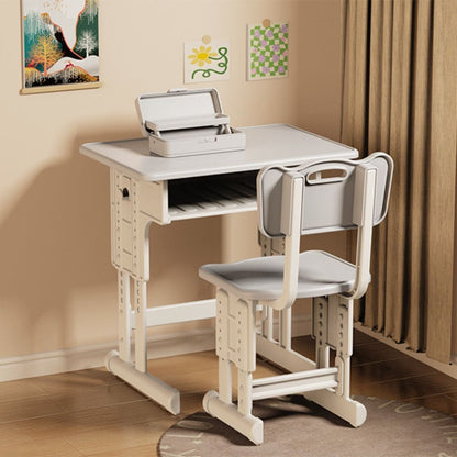 Miniature School Desk & Chair Set, Simulated Dollhouse Furniture Model for Pretend Play, Classroom Decor, and Play House