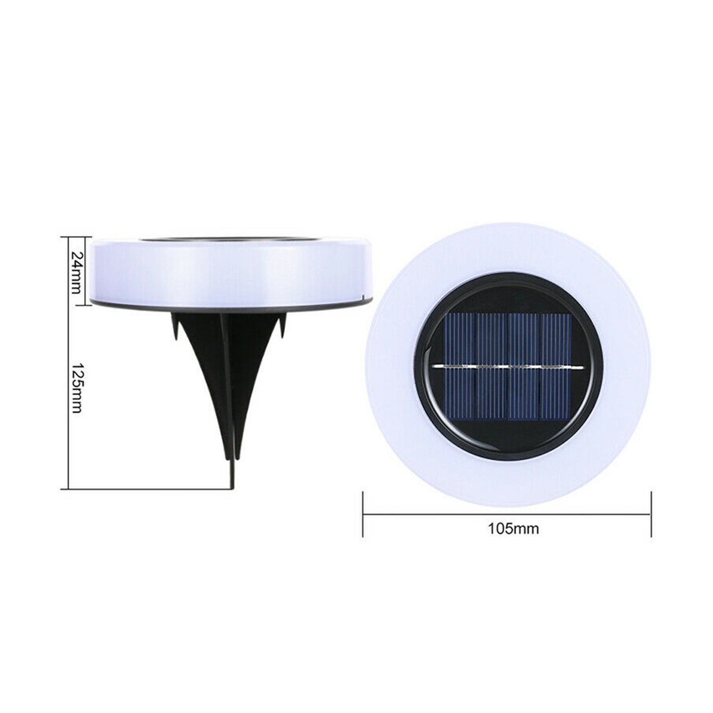 Outdoor LED Solar Buried Ground Light Lawn Lights for Garden, Yard, Patio Landscape Pathway, Waterproof Design