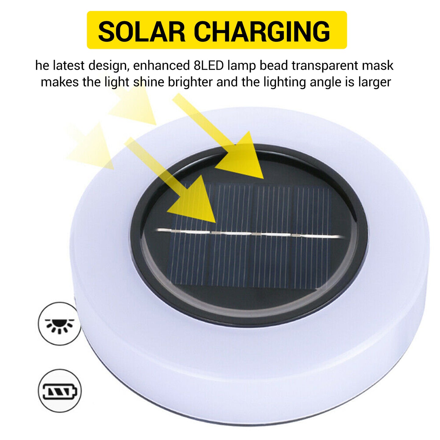 Outdoor LED Solar Buried Ground Light Lawn Lights for Garden, Yard, Patio Landscape Pathway, Waterproof Design