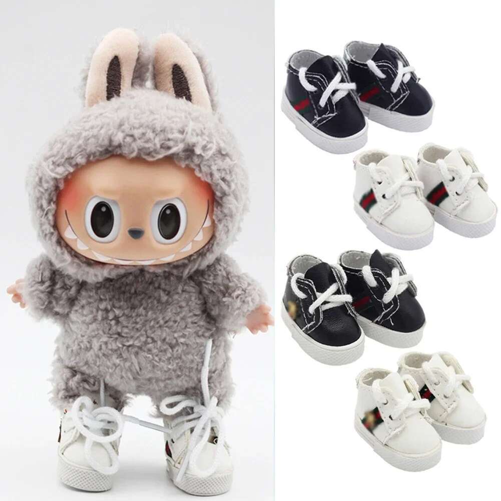 Labubu Dolls Sports Shoes, Multiple Styles, DIY Leather Cloth Shoes, Labubu Dolls, DIY Cloth & Leather